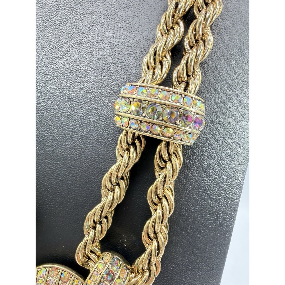 Heidi Daus Chain Of Events AURORA BOREALIS Necklace STUNNING MULTI COLOR NEW - Picture 8 of 11